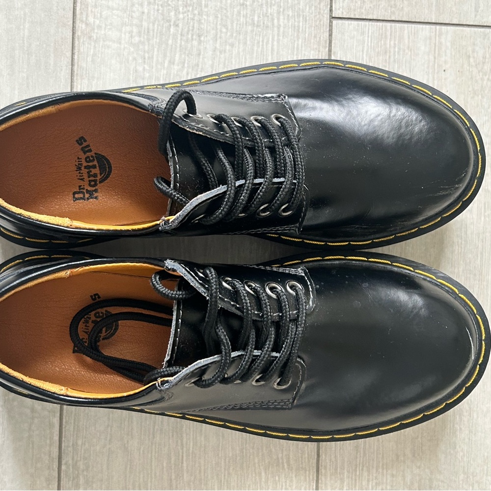 Dr. Martens 1467 Platform Oxfords Women’s 8 Black Leather Chunky Shoes